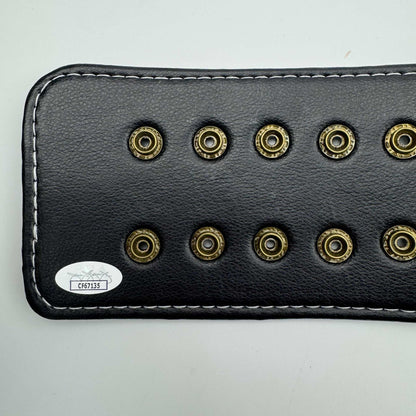 Autographed/Signed Hulk Hogan Inscribed "Brother" WWE World Heavy Weight Champion Black Replica Wrestling Belt JSA COA