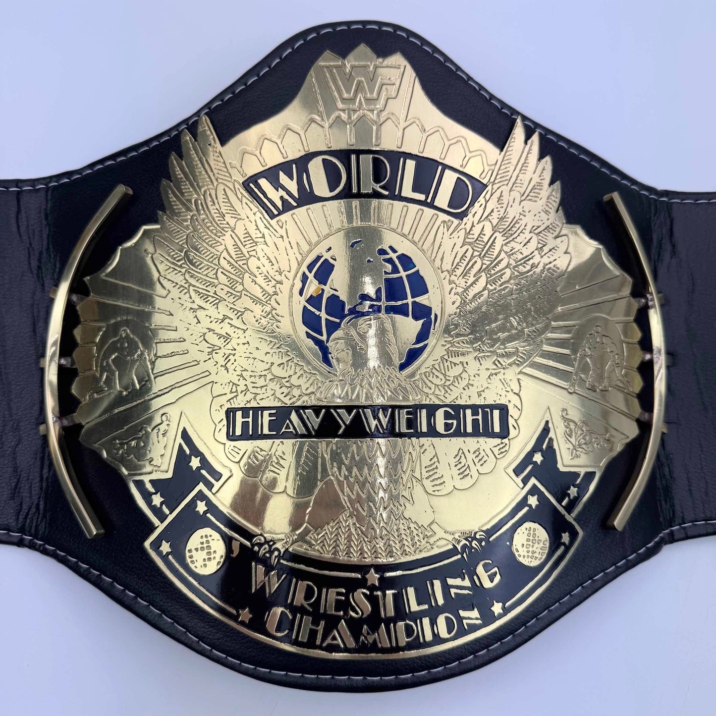 Autographed/Signed Hulk Hogan Inscribed "Brother" WWE World Heavy Weight Champion Black Replica Wrestling Belt JSA COA