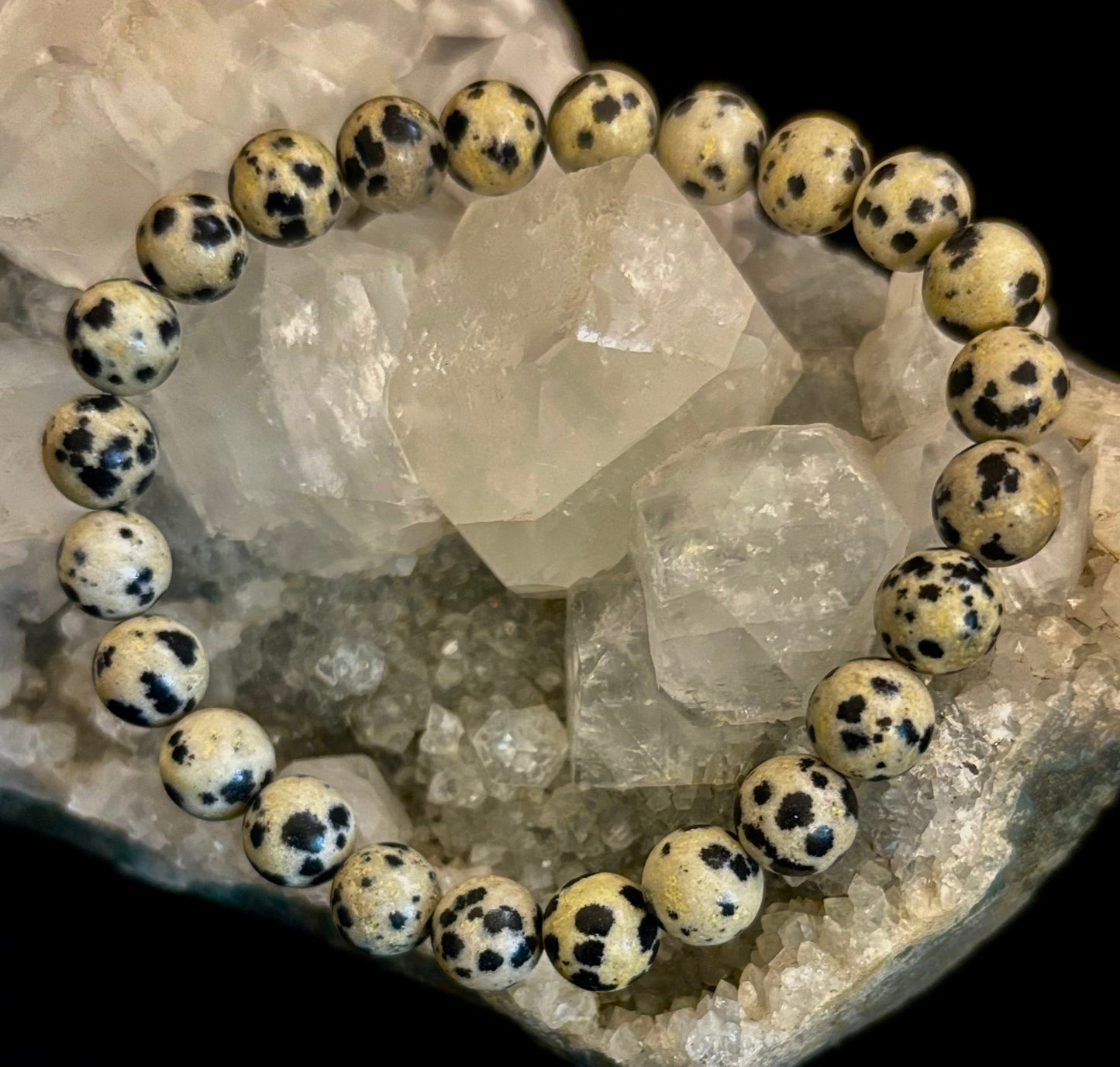 Dalmatian Jasper Protection & Playfulness Bracelet – 8mm or 10mm Natural Stone Beads