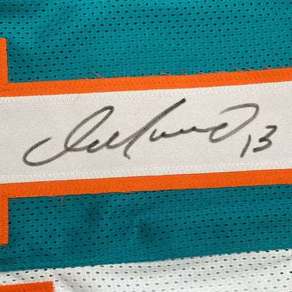 Autographed/Signed Dan Marino Miami Split Teal/White Football Jersey JSA COA