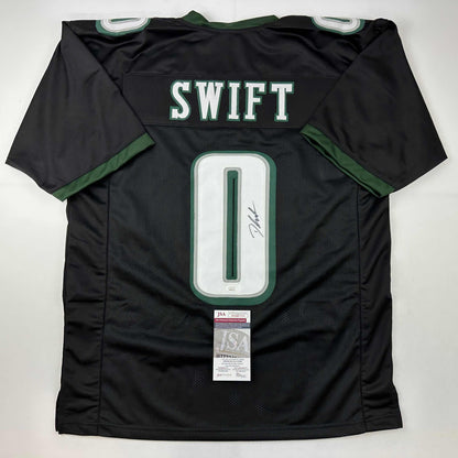 Autographed/Signed D'Andre Swift Philadelphia Black Football Jersey JSA COA