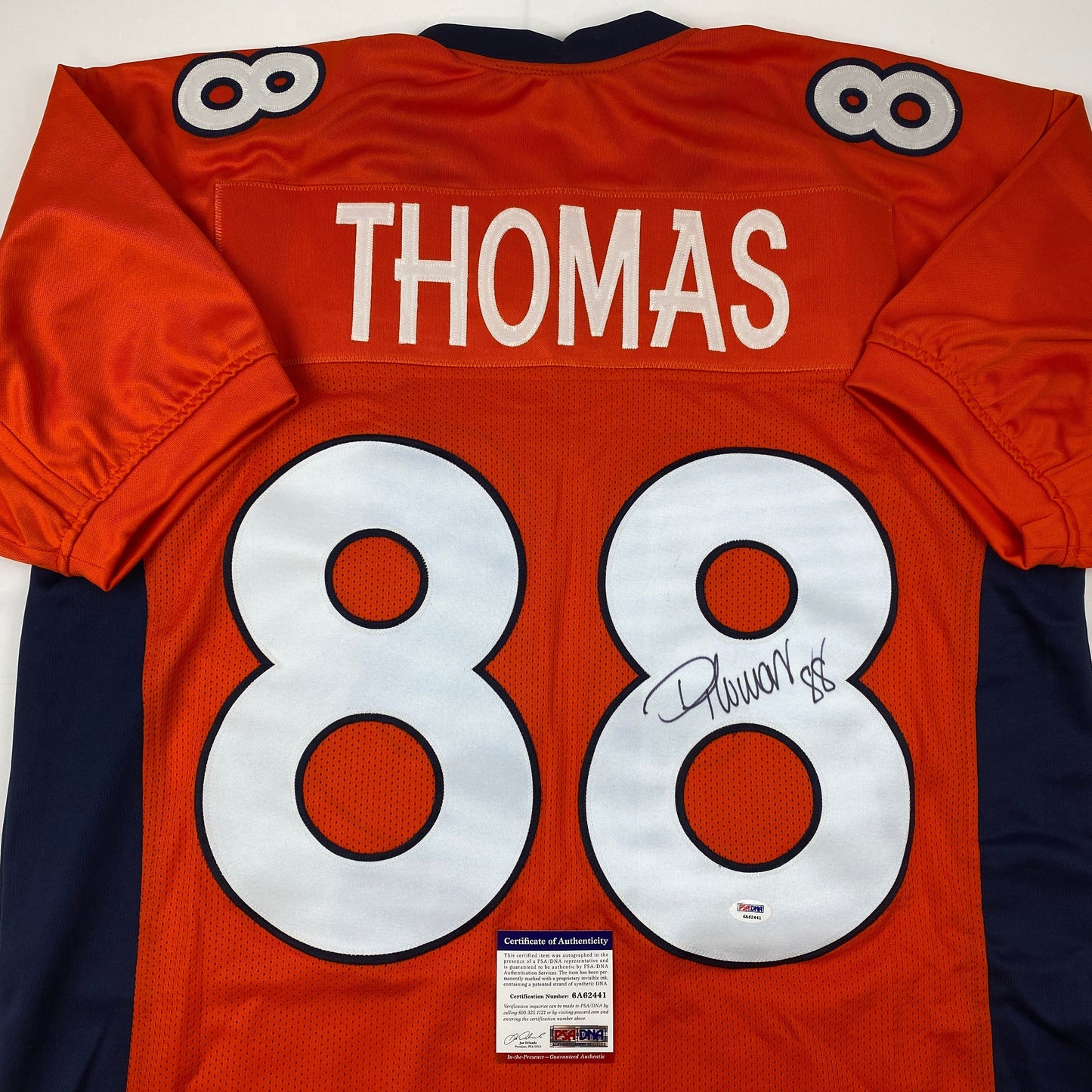 Autographed/Signed Demaryius Thomas Denver Broncos Orange Football Jersey PSA/DNA COA