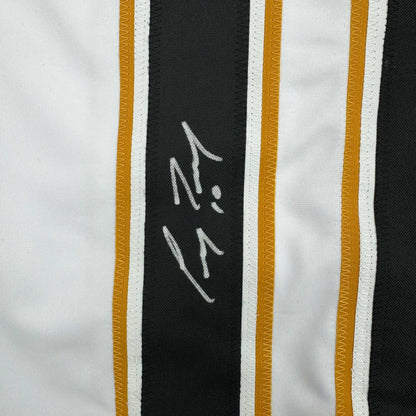 Framed Autographed/Signed Corey Perry 35x39 Anaheim White Hockey Jersey JSA COA