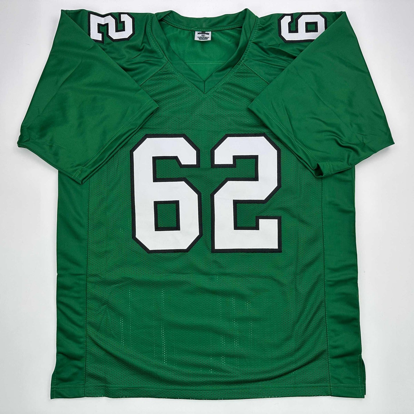 Autographed/Signed Jason Kelce Philadelphia Kelly Green Football Jersey PSA/DNA COA