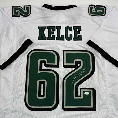 Autographed/Signed Jason Kelce Philadelphia White Football Jersey PSA/DNA COA