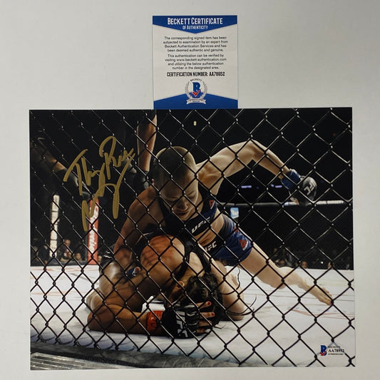 Autographed/Signed Thug Rose Namajunas UFC MMA Ultimate Fighting 8x10 Photo Beckett BAS COA