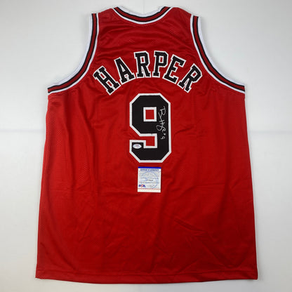 Autographed/Signed Ron Harper Chicago Red Basketball Jersey PSA/DNA COA