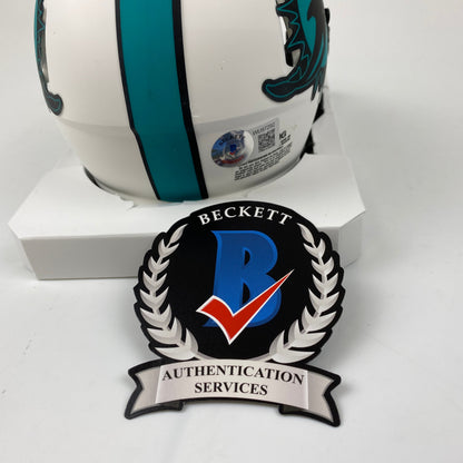Autographed/Signed Tyreek Hill Miami Dolphins Lunar Eclipse Mini Football Helmet Beckett BAS COA