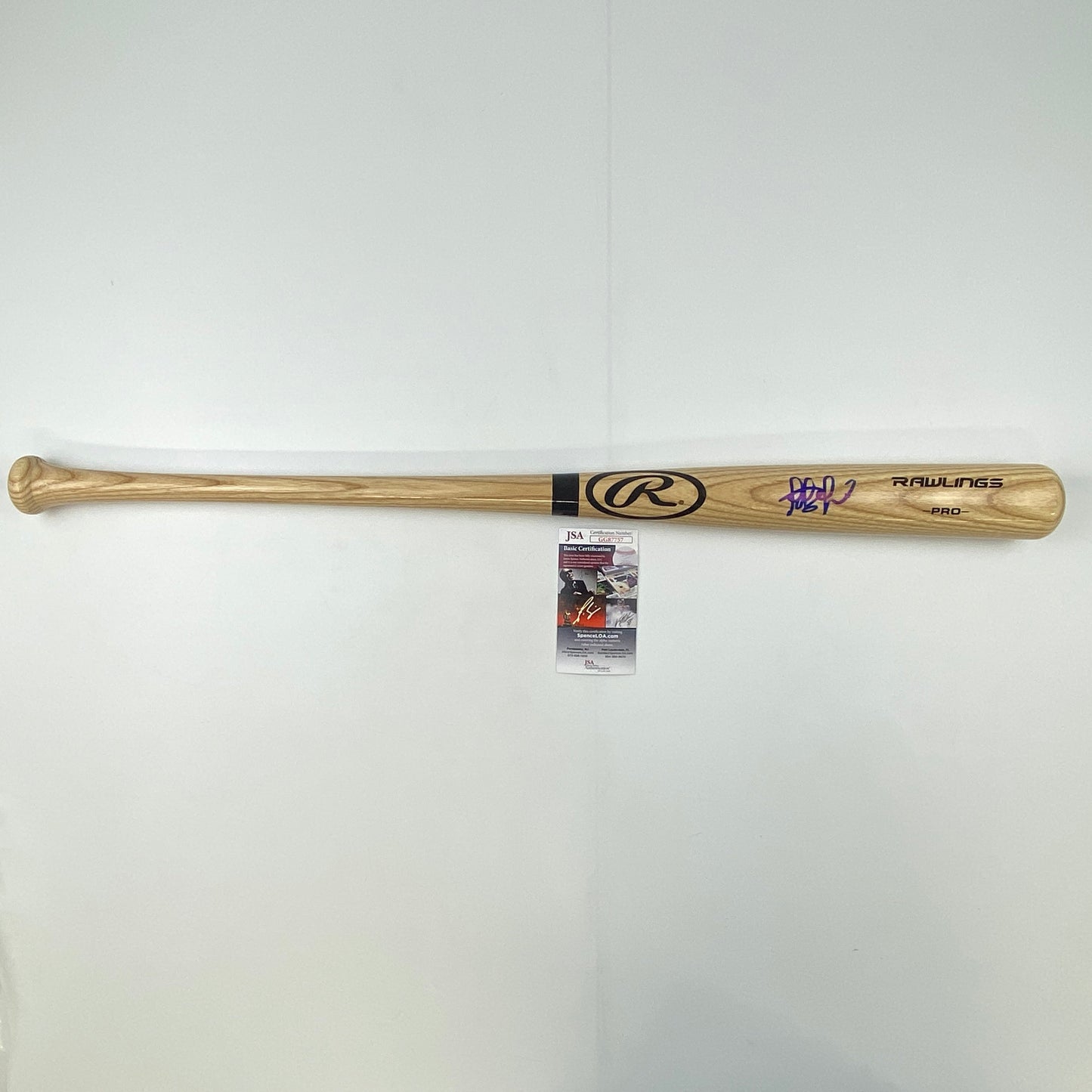 Autographed/Signed Fernando Tatis Jr. San Diego Padres Natural Rawlings Pro Baseball Bat JSA COA