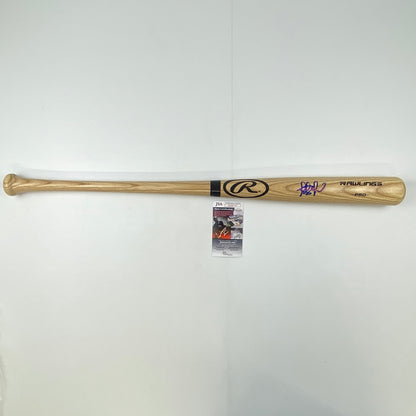 Autographed/Signed Fernando Tatis Jr. San Diego Padres Natural Rawlings Pro Baseball Bat JSA COA