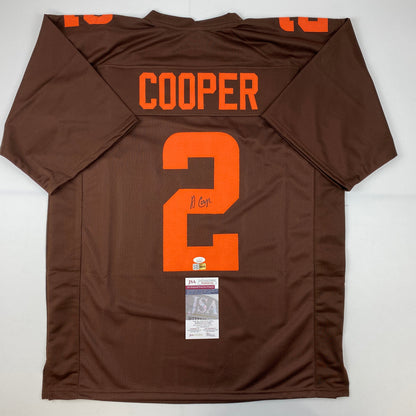 Autographed/Signed Amari Cooper Cleveland Brown Color Rush Football Jersey JSA COA