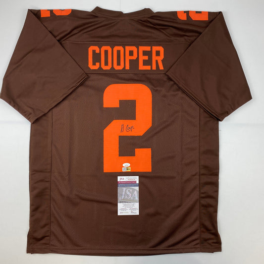 Autographed/Signed Amari Cooper Cleveland Brown Color Rush Football Jersey JSA COA