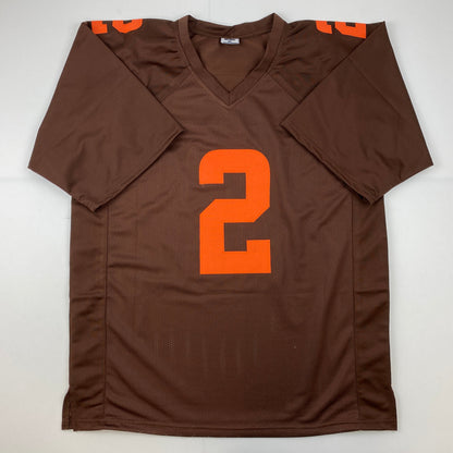 Autographed/Signed Amari Cooper Cleveland Brown Color Rush Football Jersey JSA COA