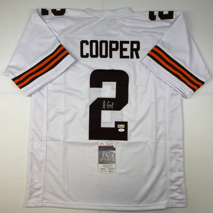 Autographed/Signed Amari Cooper Cleveland White Football Jersey JSA COA