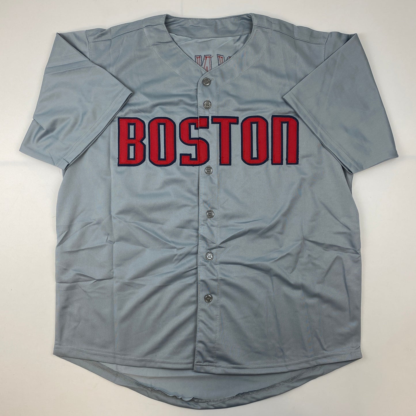 Autographed/Signed Fred Lynn Boston Grey Baseball Jersey JSA COA