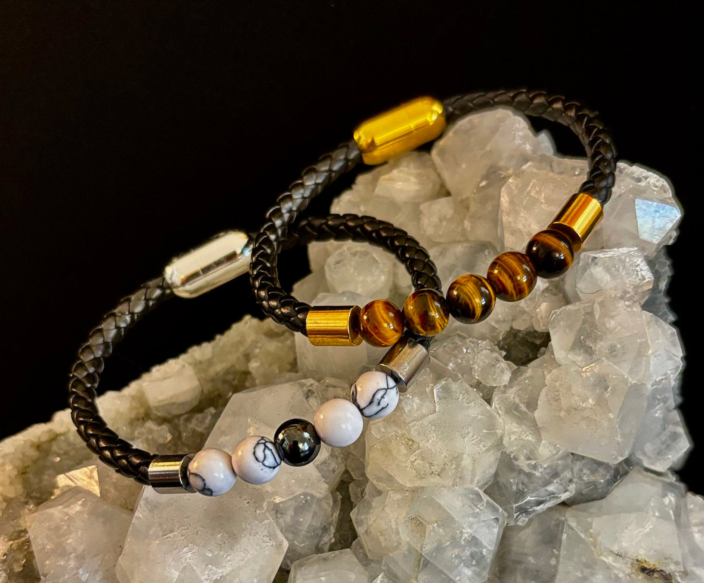 Magnetic Buckle Braided Bracelet – 4 Unique Styles - Medium Wrists