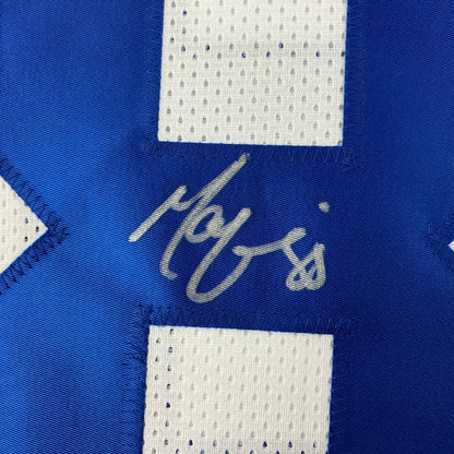 Autographed/Signed Marvin Harrison Indianapolis White Football Jersey JSA COA