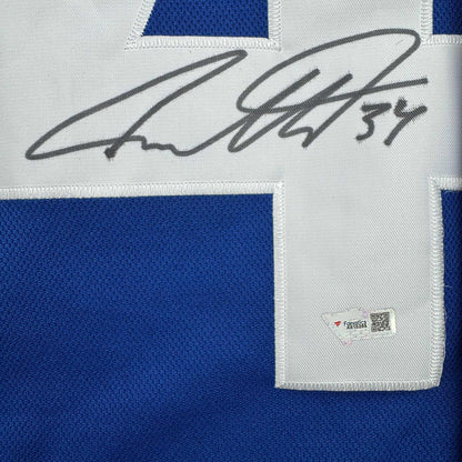 Autographed/Signed Auston Matthews Toronto Maple Leafs Authentic Blue Hockey Jersey Fanatics COA
