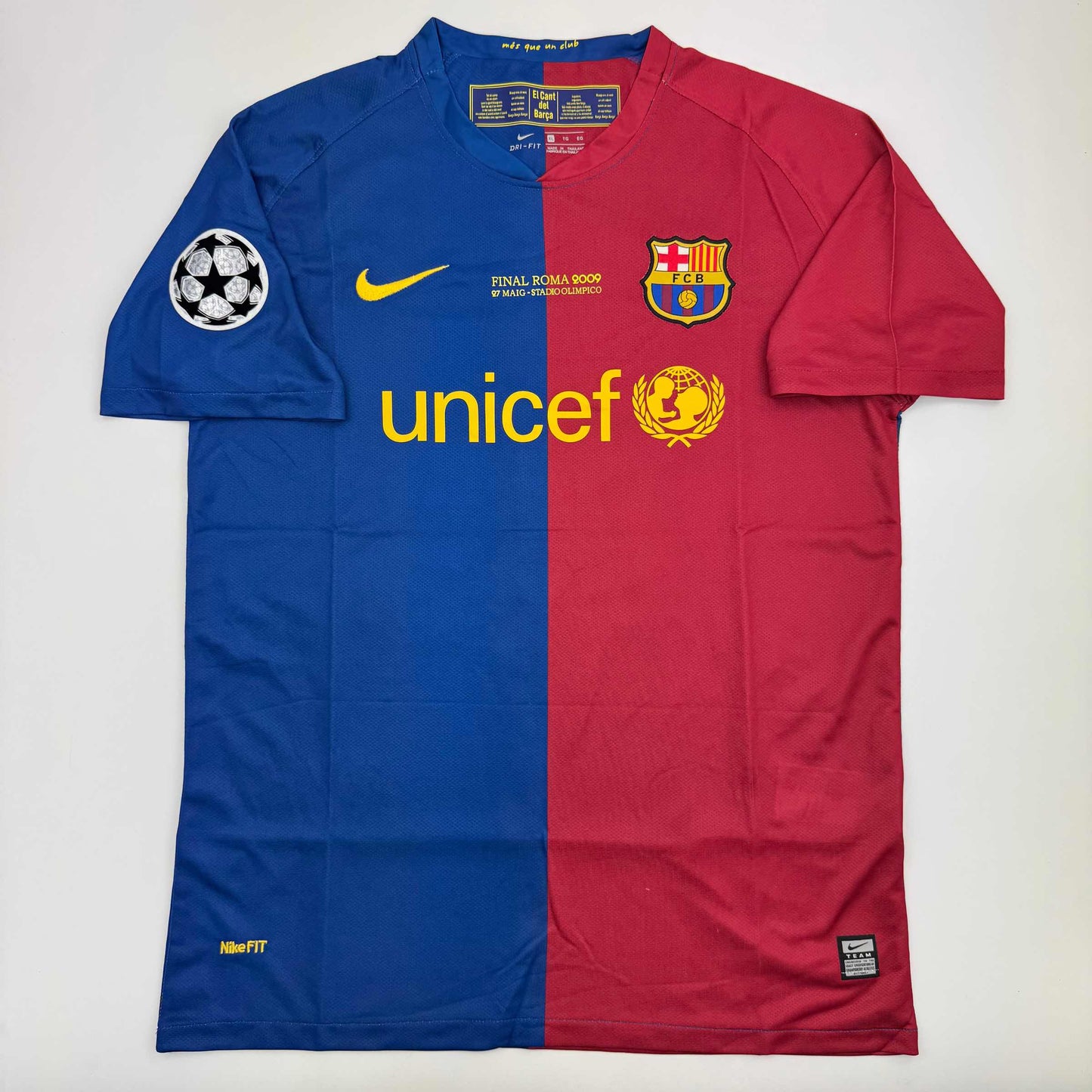 Autographed/Signed Thierry Henry FC Barcelona Blue Soccer Jersey Beckett BAS COA