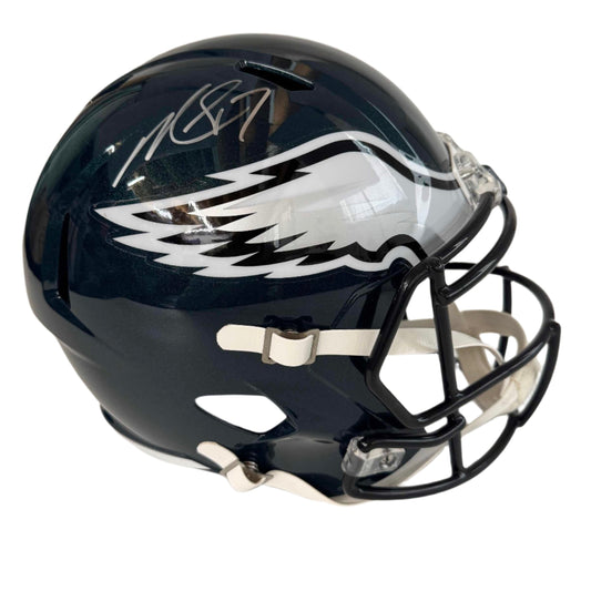Autographed/Signed Michael Mike Vick Philadelphia Eagles Full Size FS F/S Replica Football Helmet Beckett BAS COA