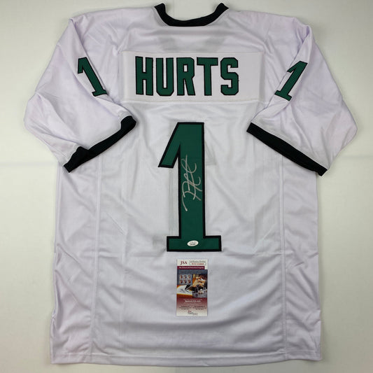 Autographed/Signed Jalen Hurts #1 Philadelphia White Football Jersey JSA COA