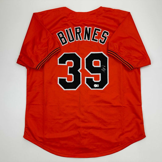 Autographed/Signed Corbin Burnes Baltimore Orange Baseball Jersey Beckett BAS COA