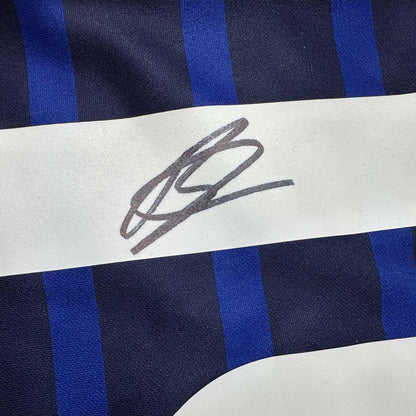 Autographed/Signed Karim Benzema France French National Team Blue Soccer Jersey Beckett BAS COA