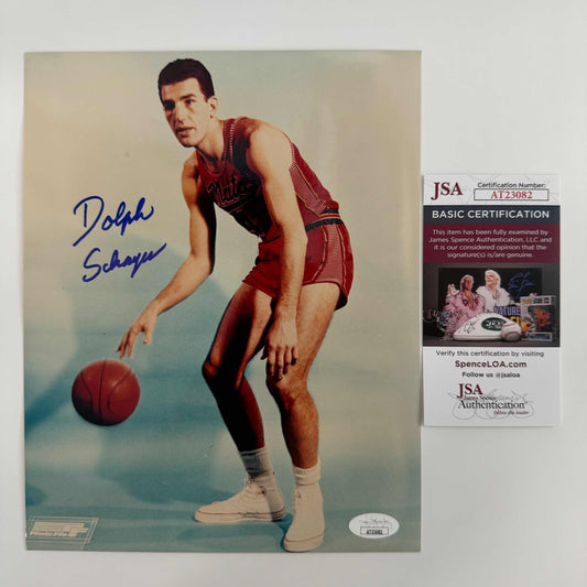 Autographed/Signed Dolph Schayes Syracuse Nationals 8x10 Basketball Photo JSA COA