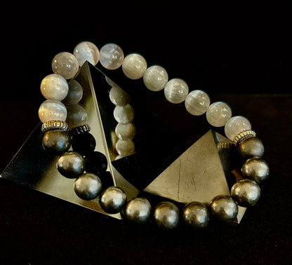 Protection Intention Bracelet – Shungite & Selenite Energy Bracelet