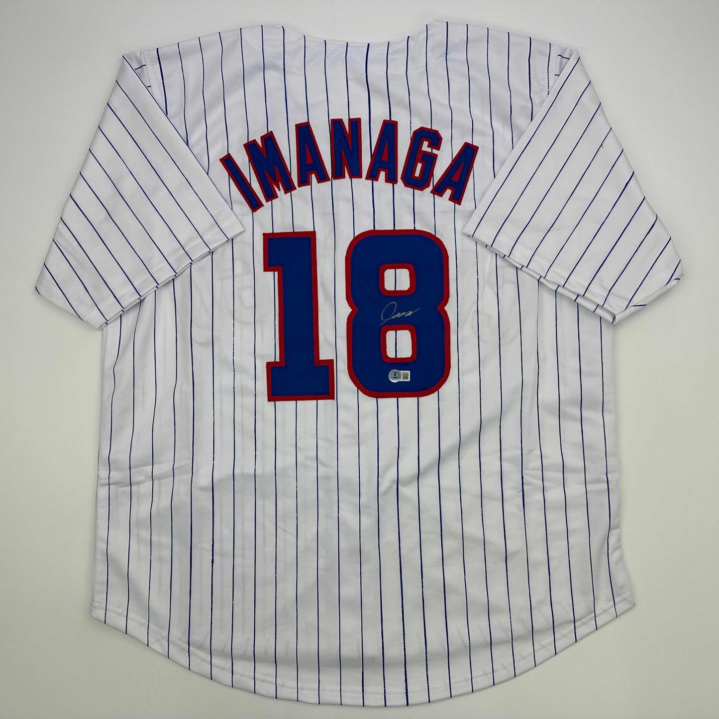 Autographed/Signed Shota Imanaga Chicago Pinstripe Baseball Jersey Beckett BAS COA