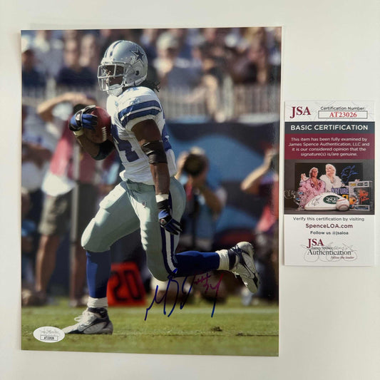Autographed/Signed Marion Barber Dallas Cowboys 8x10 Football Photo JSA COA