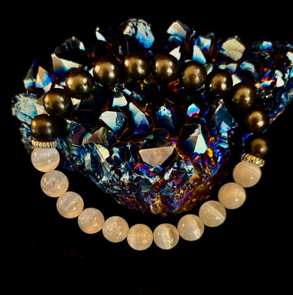 Protection Intention Bracelet – Shungite & Selenite Energy Bracelet