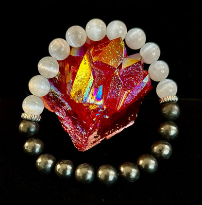 Protection Intention Bracelet – Shungite & Selenite Energy Bracelet