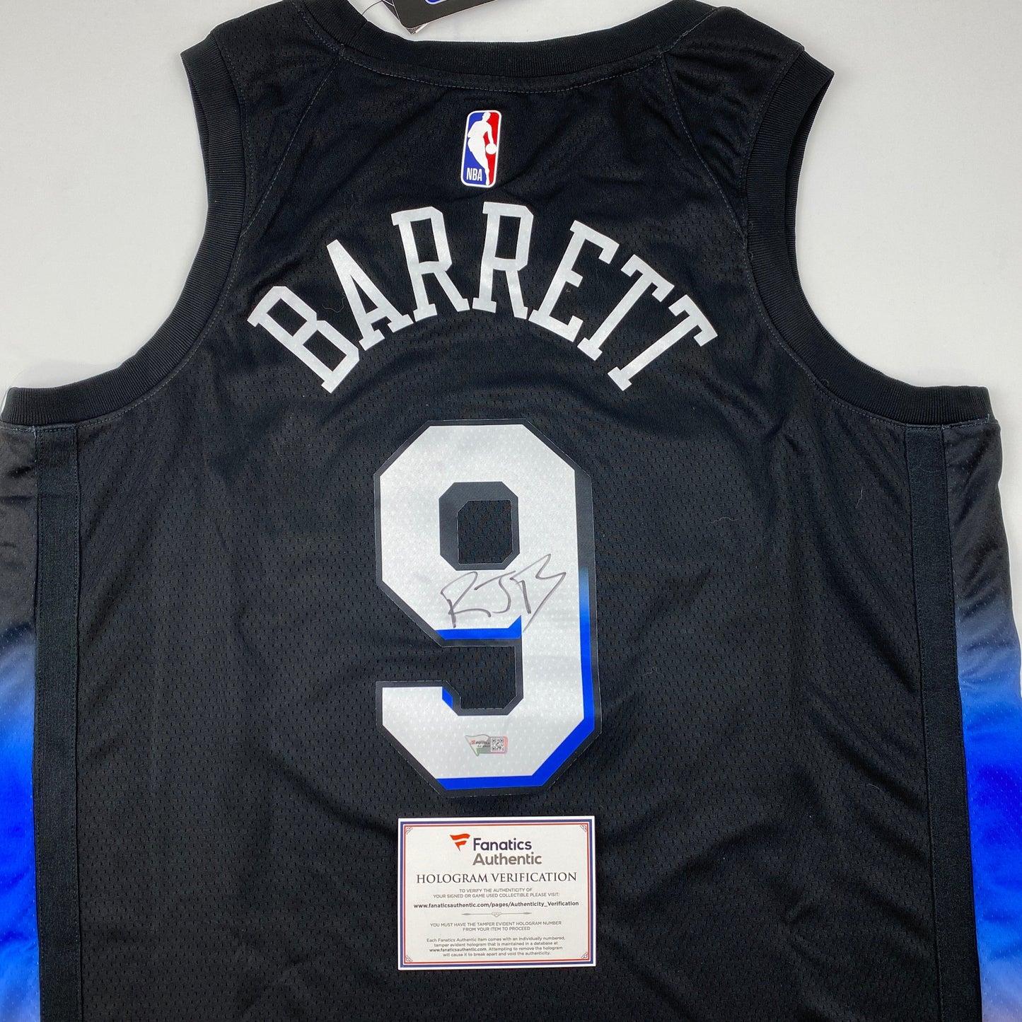 Autographed/Signed RJ R.J. Barrett New York Knicks Black City Basketball Jersey Fanatics COA