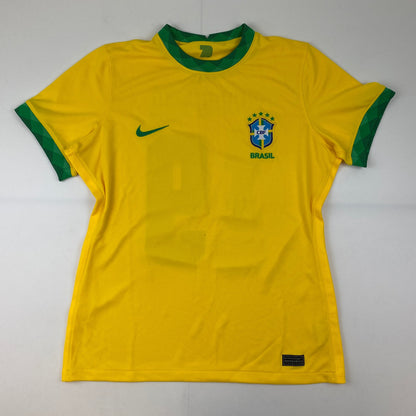 Autographed/Signed Vini Vinicius Jr. Brazil Yellow Soccer Jersey Beckett BAS COA