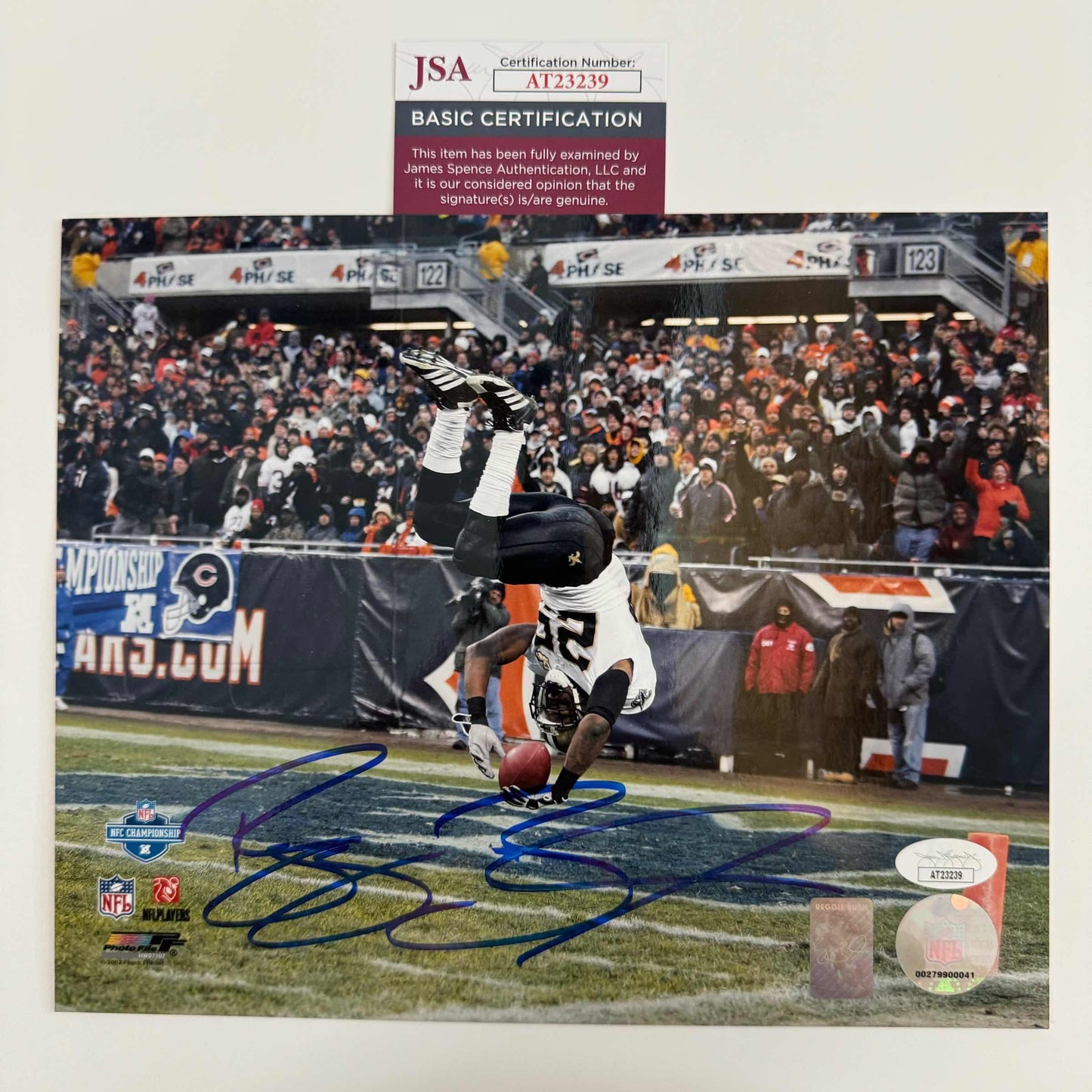 Autographed/Signed Reggie Bush New Orleans Saints 8x10 Football Photo JSA COA #2