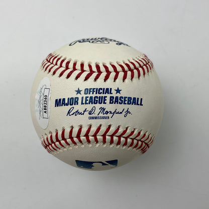 Autographed/Signed Josh Donaldson Rawlings Official Major League Baseball ROML JSA COA