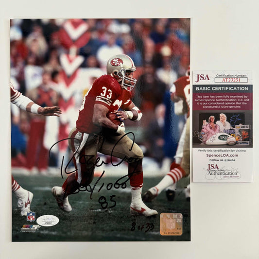 Autographed/Signed Roger Craig San Francisco 49ers 8x10 Football Photo JSA COA #2