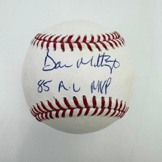 Autographed/Signed Don Mattingly "85 AL MVP" Yankees Rawlings Official Major League Baseball ROML JSA COA