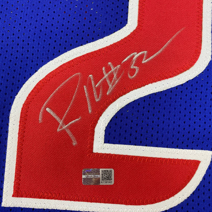 Autographed/Signed Richard Rip Hamilton Detroit Blue Basketball Jersey Steiner COA
