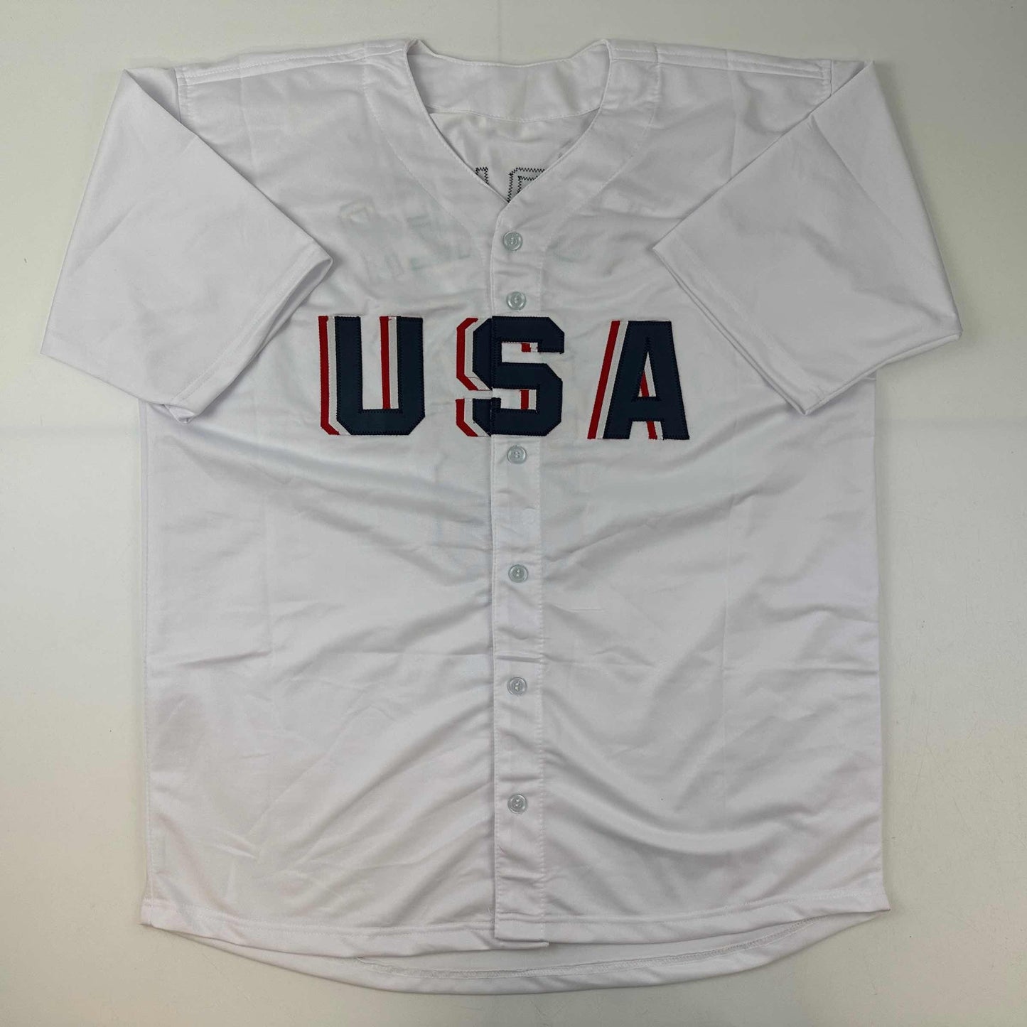 Autographed/Signed Trea Turner United States USA White World Baseball Classic WBC Jersey Beckett BAS COA