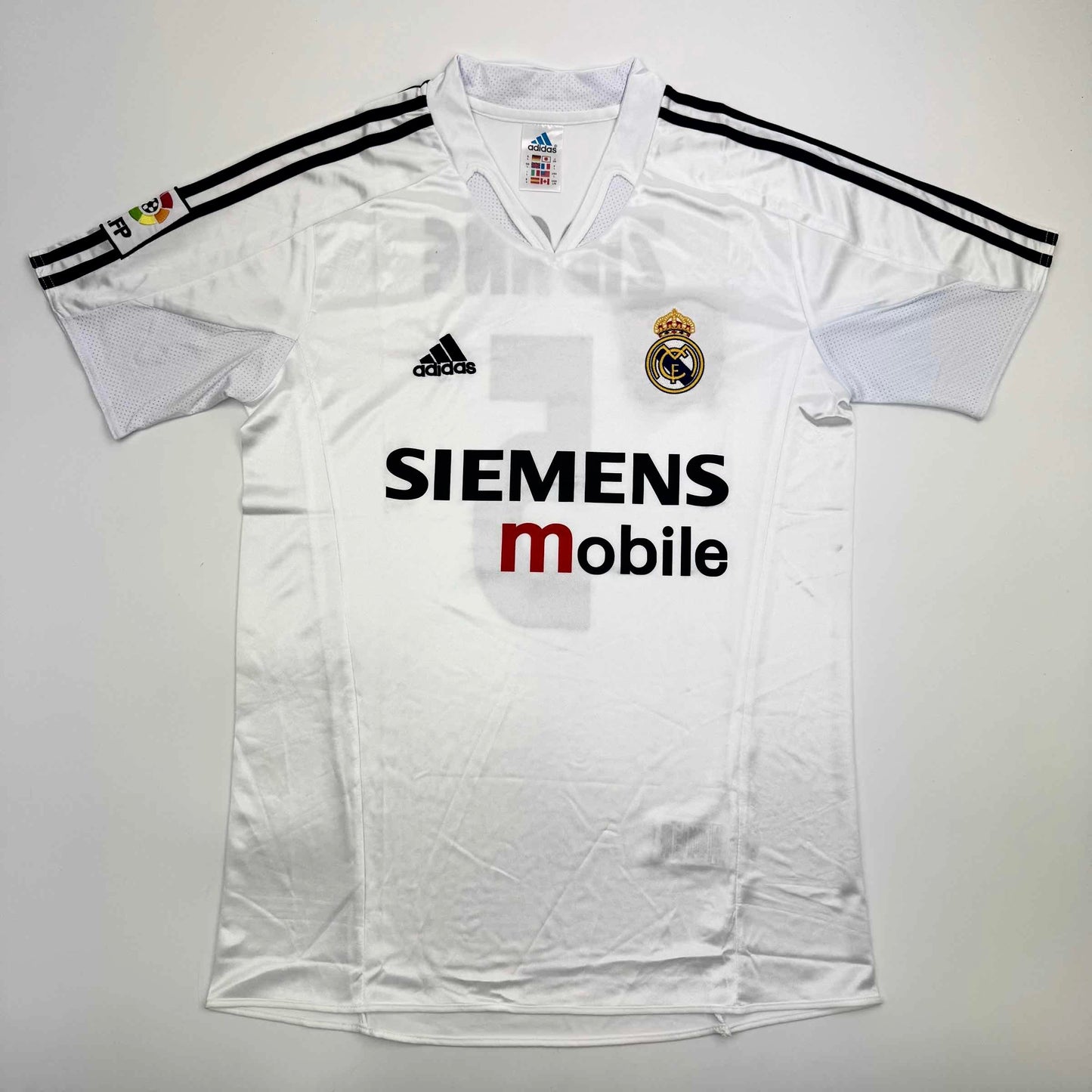 Autographed/Signed Zinedine Zidane Real Madrid White Soccer Jersey Beckett BAS COA