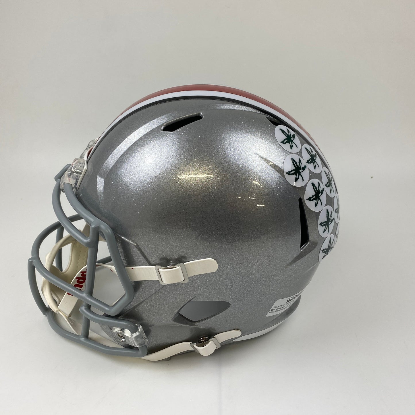 Autographed/Signed CJ C.J. Stroud Ohio State Buckeyes Full Size FS F/S Replica College Football Helmet Beckett BAS COA