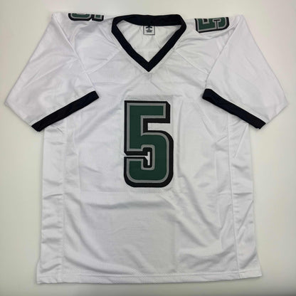 Autographed/Signed Donovan McNabb Philadelphia White Football Jersey JSA COA