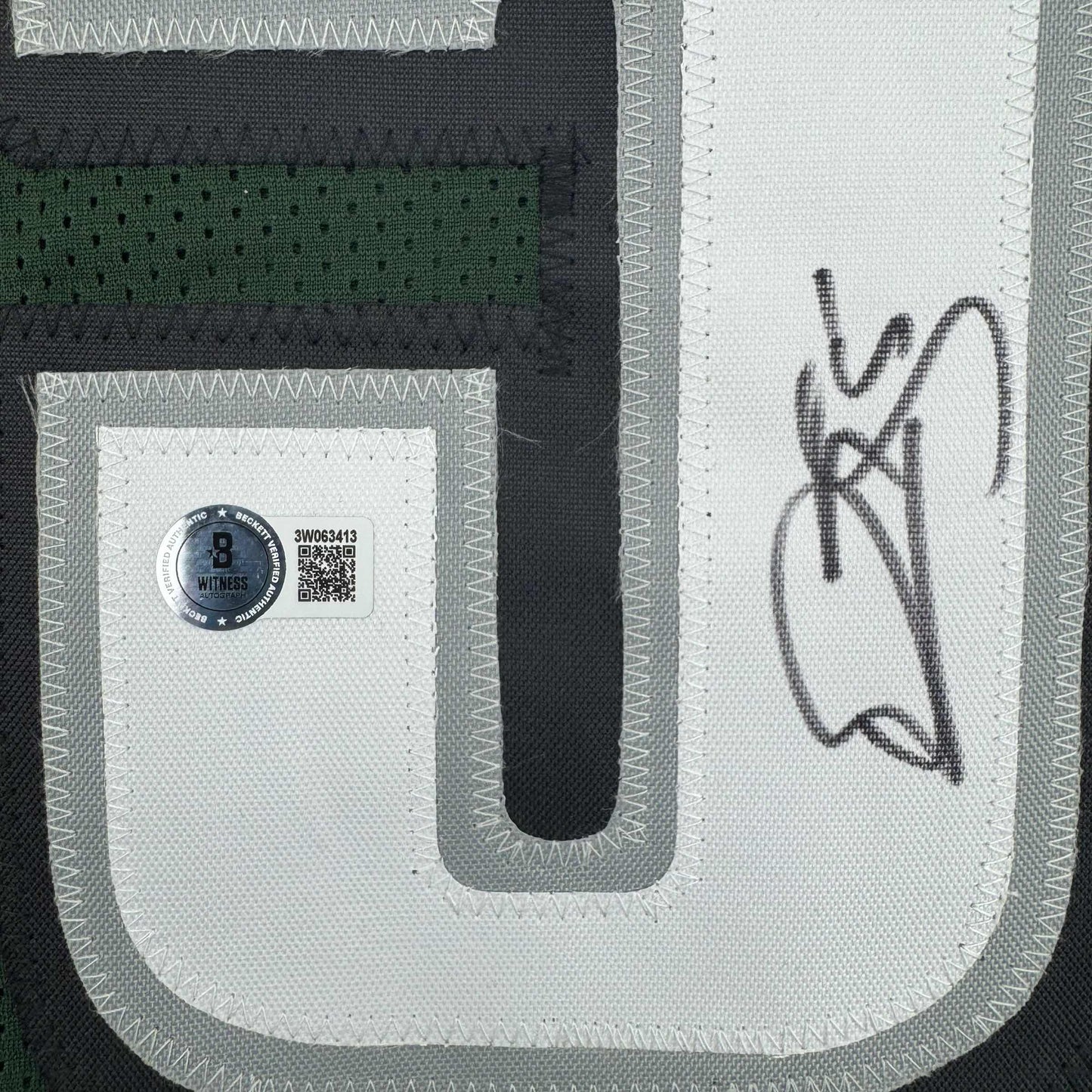 Autographed/Signed Donovan McNabb Philadelphia Green Football Jersey Beckett BAS COA