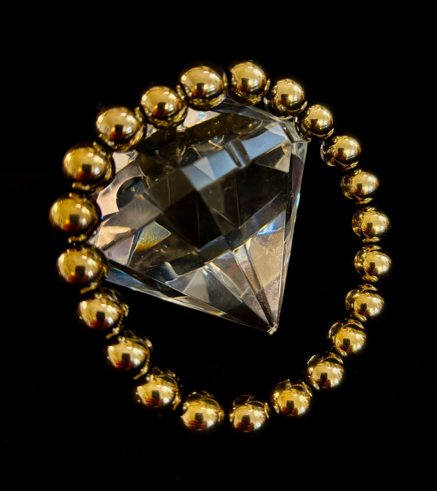 Golden Hematite Healing Bracelet – Strength • Confidence • Balance (8mm or 10mm, Medium Wrists)