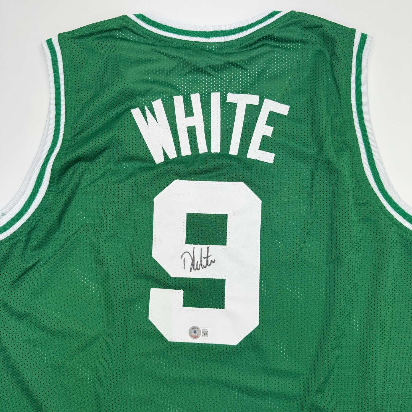 Autographed/Signed Derrick White Boston Green Basketball Jersey JSA COA