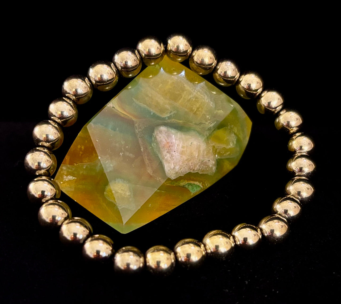 Golden Hematite Healing Bracelet – Strength • Confidence • Balance (8mm or 10mm, Medium Wrists)