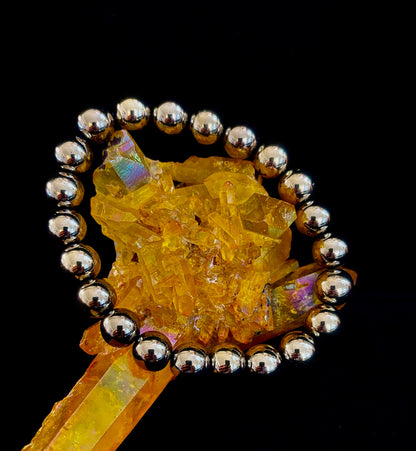 Golden Hematite Healing Bracelet – Strength • Confidence • Balance (8mm or 10mm, Medium Wrists)