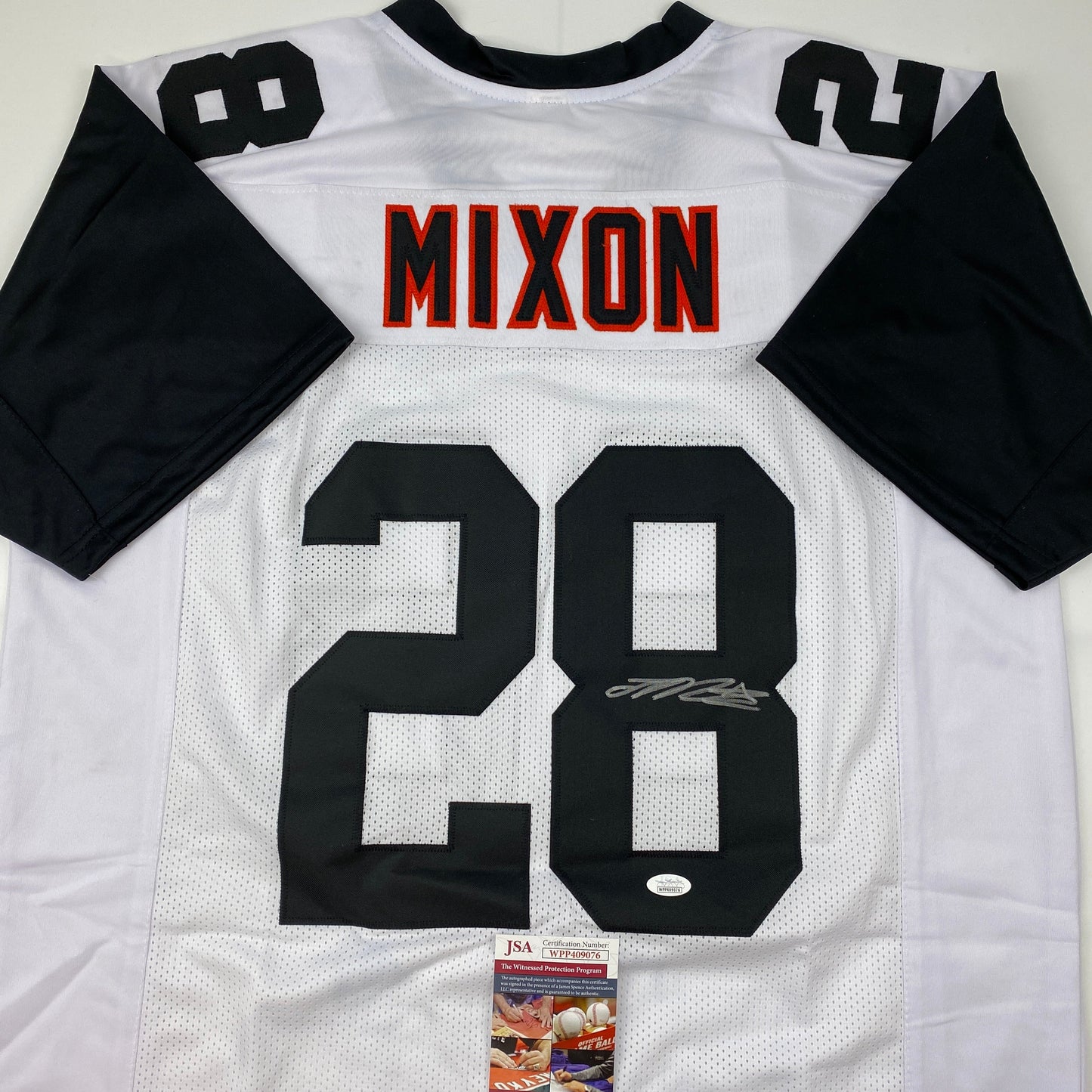 Autographed/Signed Joe Mixon Cincinnati Color Rush Football Jersey JSA COA